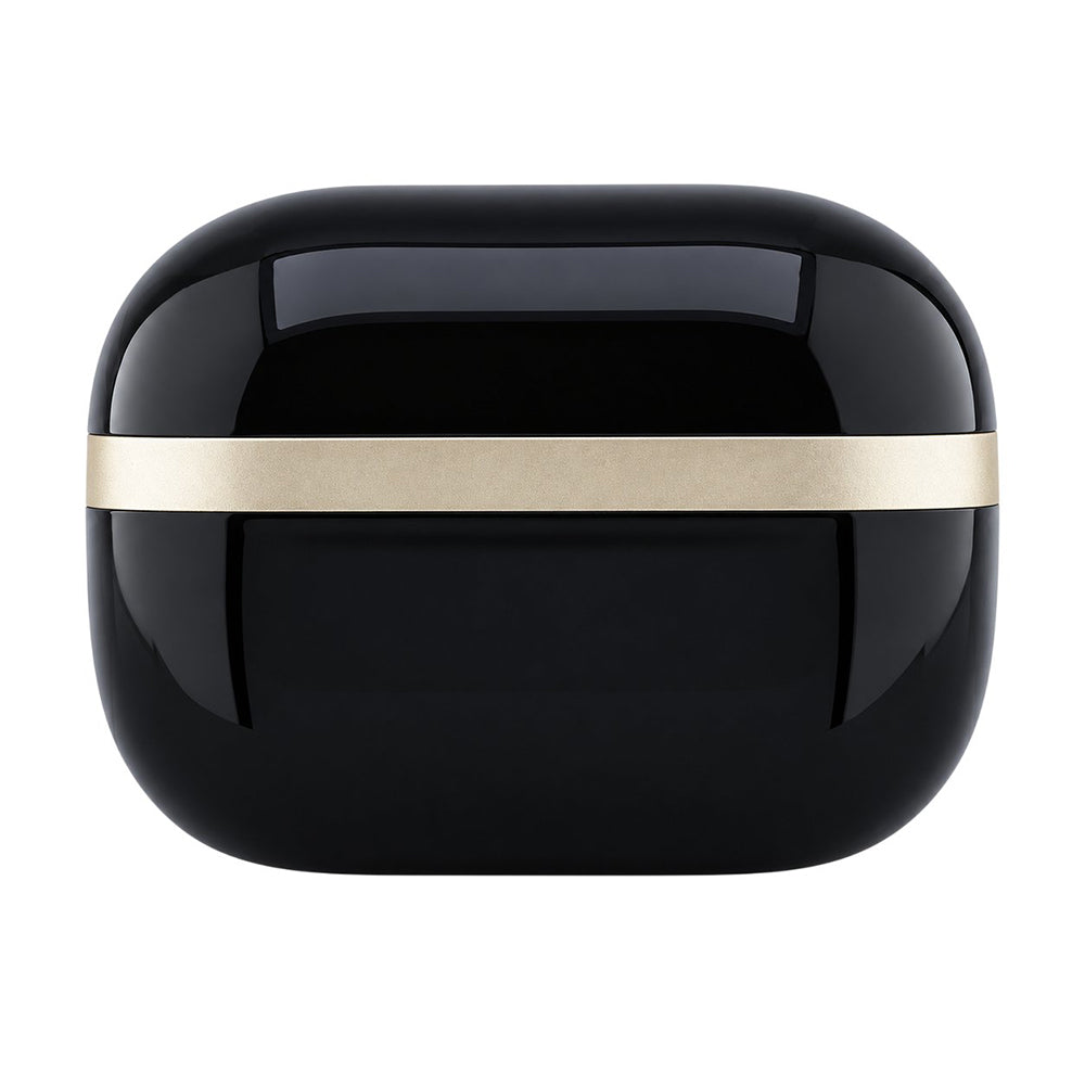 Bluetooth slušalice Guess Glossy Gold Line Printed Classic Logo, TWS, crne