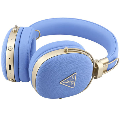 Bluetooth slušalice Guess Grained Triangle Logo, A2DP, plave boje
