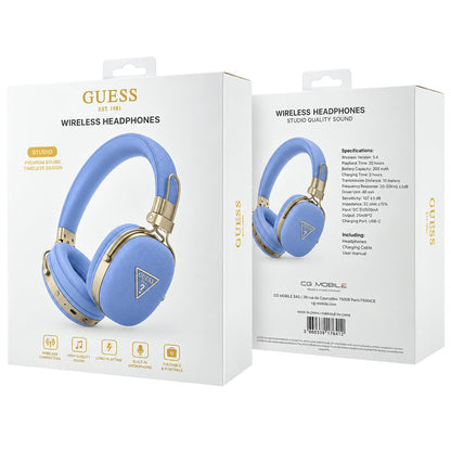 Bluetooth slušalice Guess Grained Triangle Logo, A2DP, plave boje