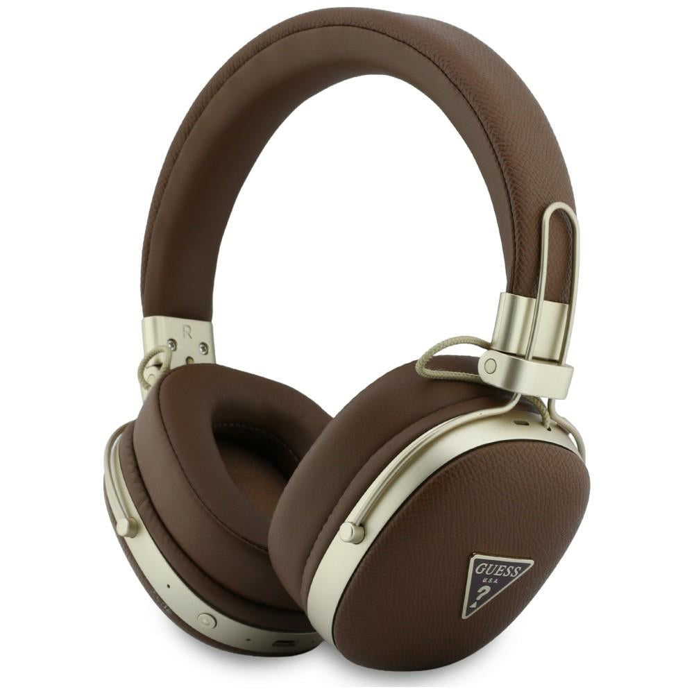Handsfree Bluetooth Guess Grained Triangle Logo, A2DP, Smeđa