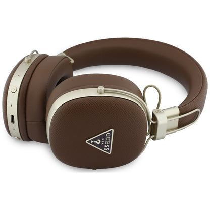 Handsfree Bluetooth Guess Grained Triangle Logo, A2DP, Smeđa