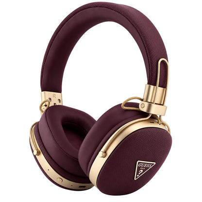 Bluetooth slušalice Guess Grained Triangle Logo, A2DP, bordo