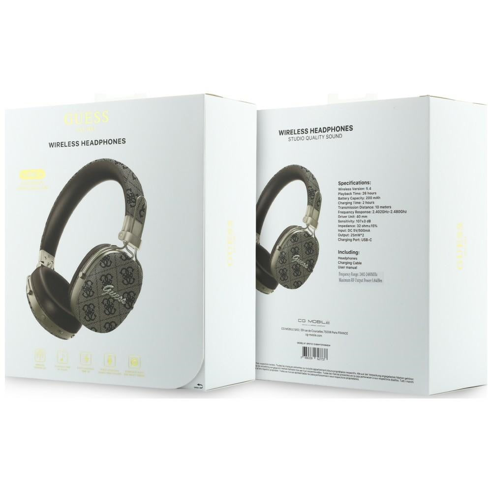 Handsfree Bluetooth Guess Metal 4G Script Logo, A2DP, Smeđa