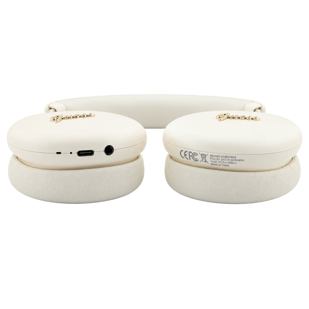 Bluetooth handsfree Guess Metal Script Logo, A2DP, bež
