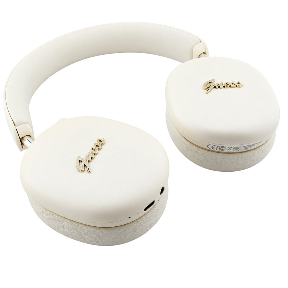 Bluetooth handsfree Guess Metal Script Logo, A2DP, bež
