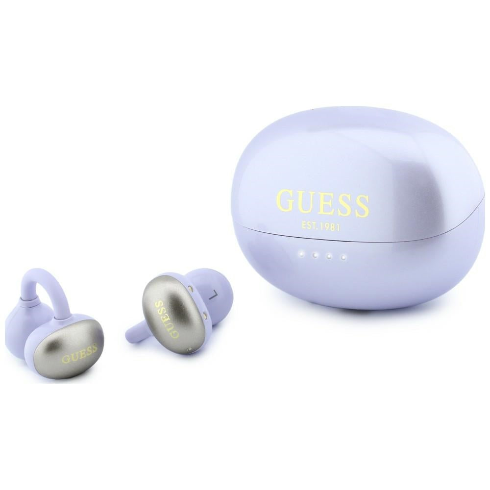 Handsfree Bluetooth Guess Metalic Finish Electropated Parts Classic, TWS, Ljubičasta