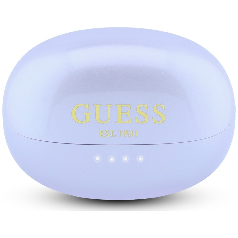 Handsfree Bluetooth Guess Metalic Finish Electropated Parts Classic, TWS, Ljubičasta