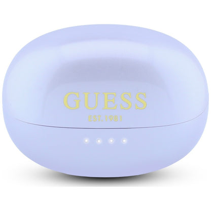 Handsfree Bluetooth Guess Metalic Finish Electropated Parts Classic, TWS, Ljubičasta