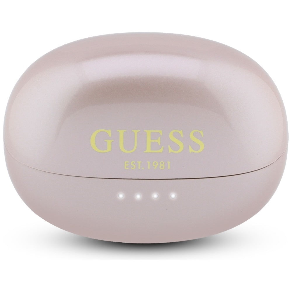 Handsfree Bluetooth Guess Metalic Finish Electropated Parts Classic, TWS, Ružičasta