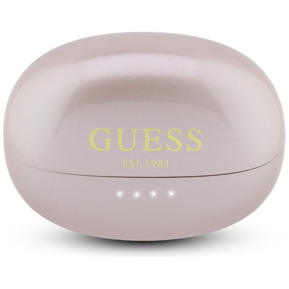 Handsfree Bluetooth Guess Metalic Finish Electropated Parts Classic, TWS, Ružičasta