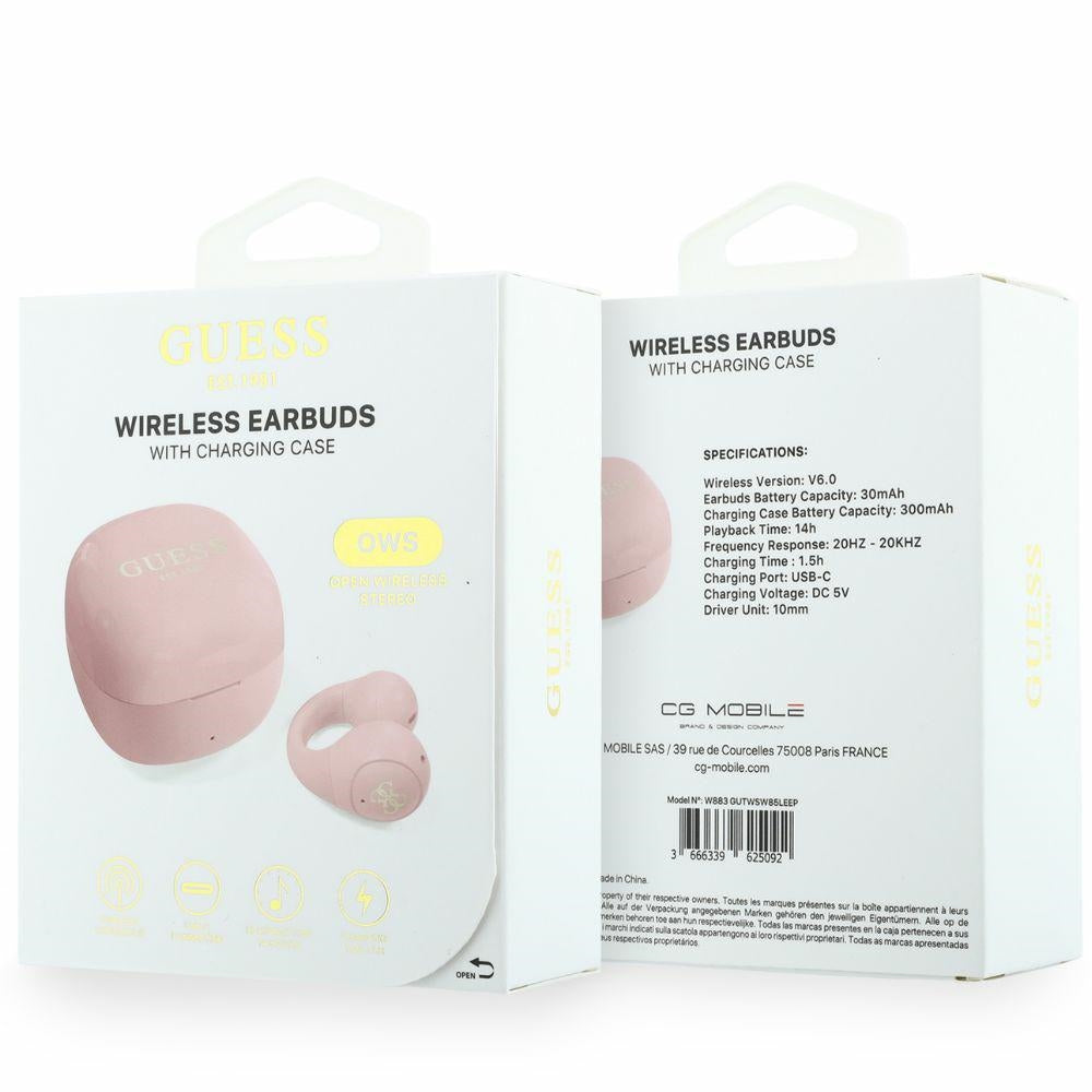 Handsfree Bluetooth Guess Mini Classic, TWS, Ružičasta