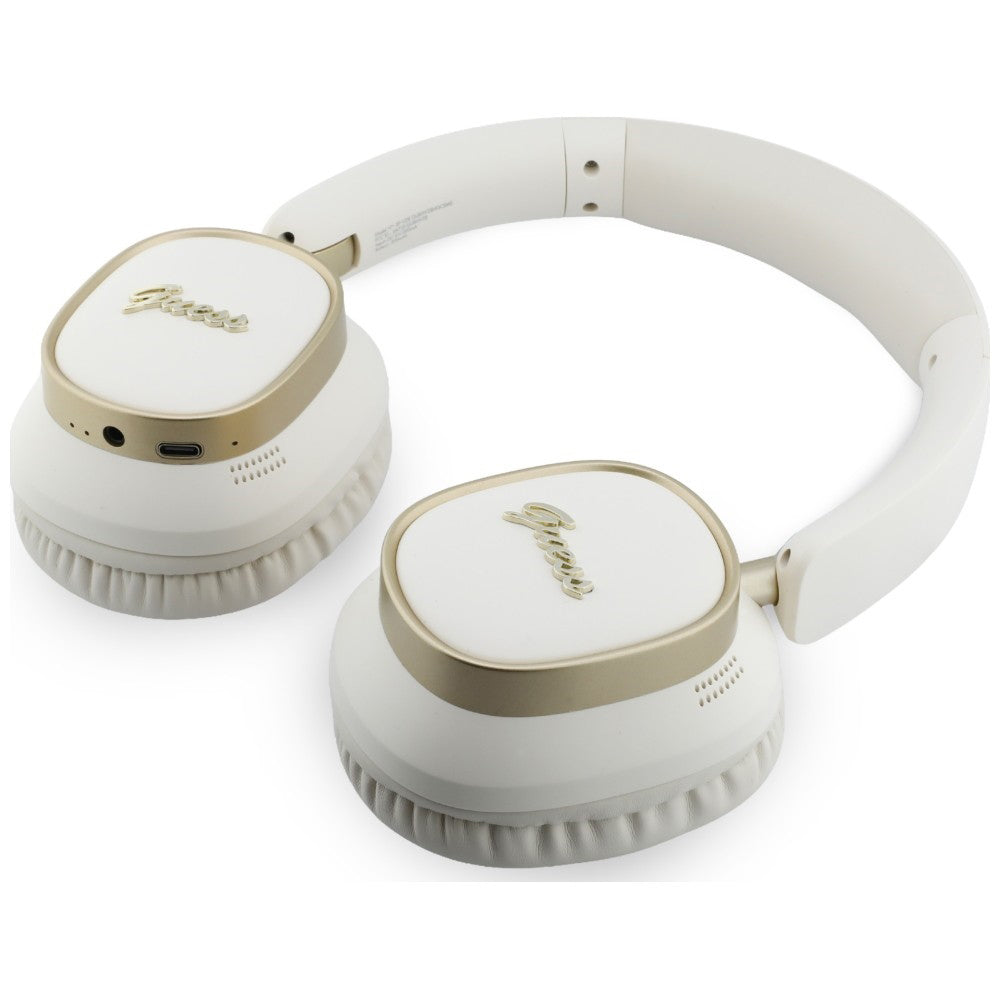 Handsfree Bluetooth Guess Pravokutni Metalni Script, A2DP, Bijela