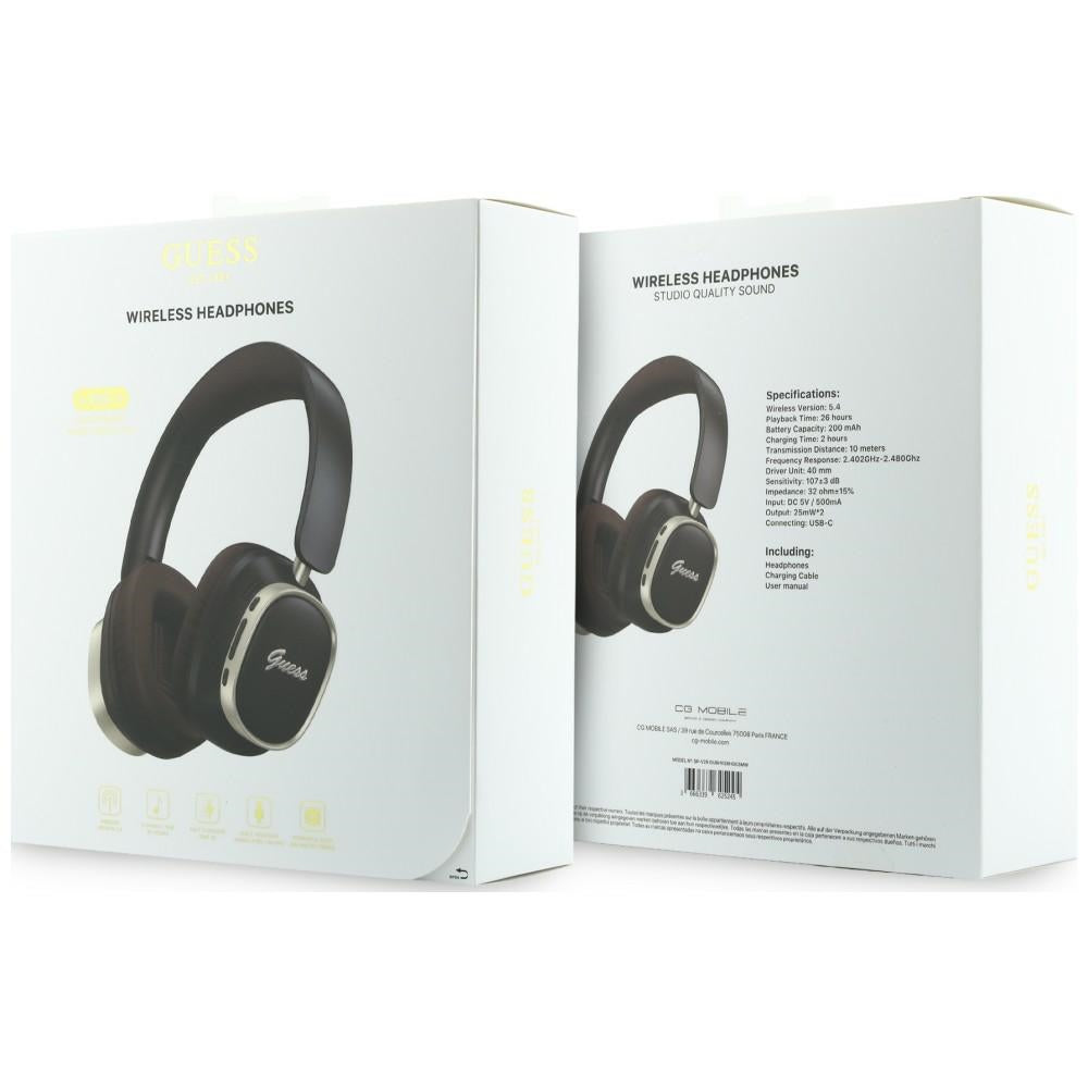 Handsfree Bluetooth Guess Rectangle Metal Script, A2DP, Smeđa