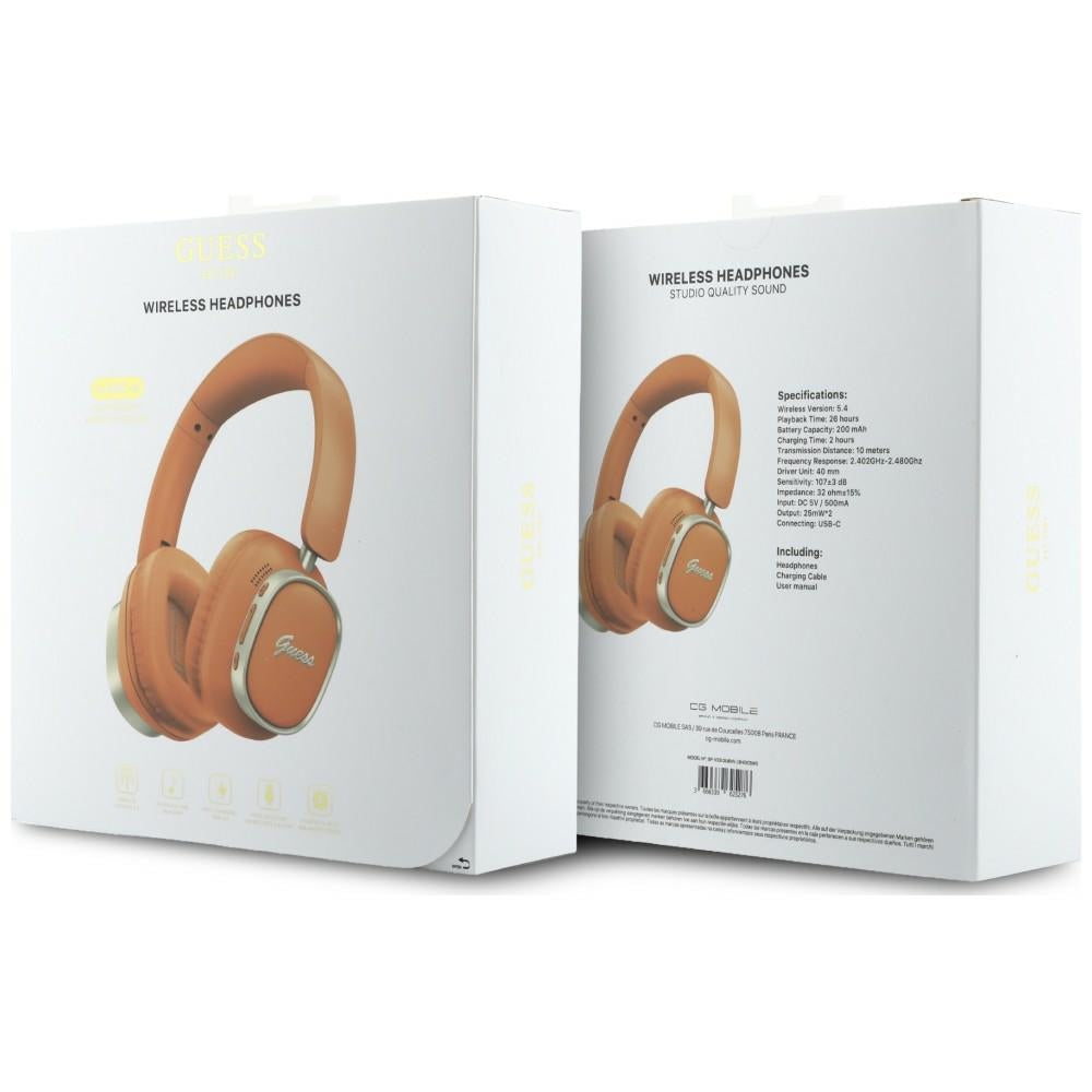 Handsfree Bluetooth Guess Rectangle Metal Script, A2DP, Narančasta