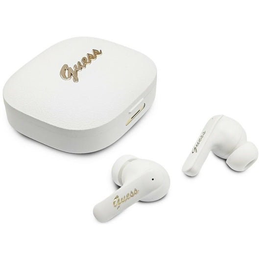 Handsfree Bluetooth Guess Script Metal Logo, TWS, Bijela