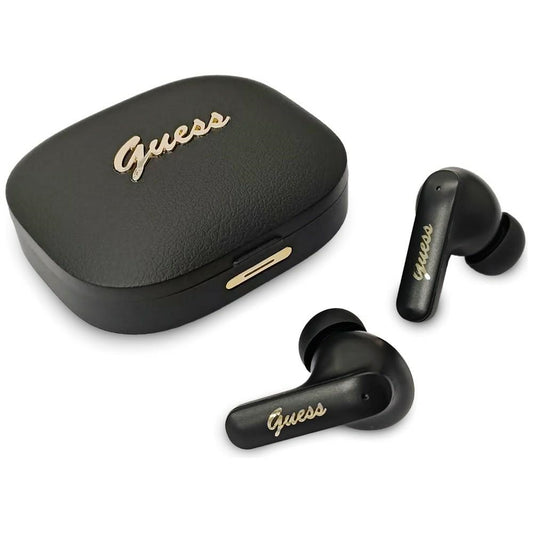 Handsfree Bluetooth Guess Script Metal Logo, TWS, Crni