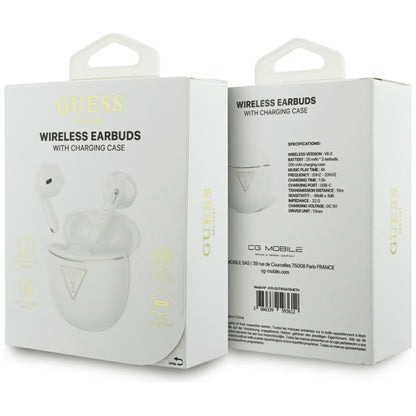 Handsfree Bluetooth Guess Script Print, TWS, Bijeli