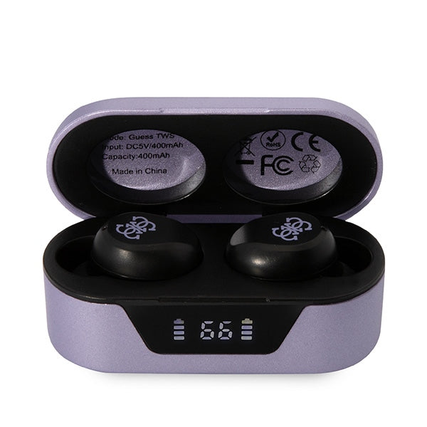 Handsfree Bluetooth Guess, TWS, Ljubičasta