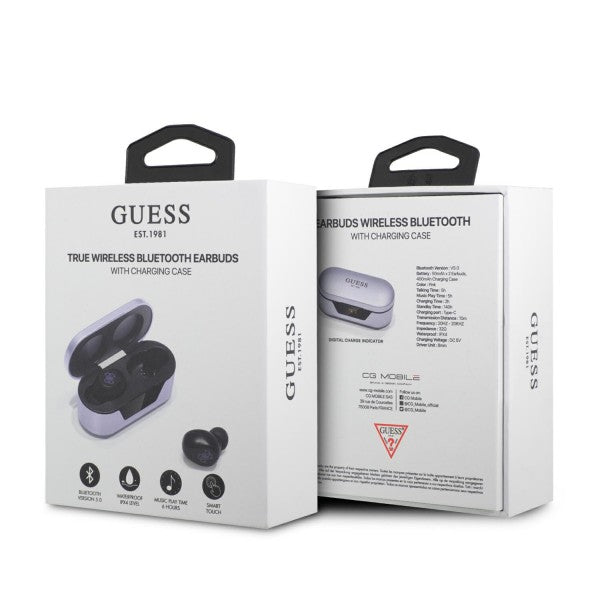 Handsfree Bluetooth Guess, TWS, Ljubičasta