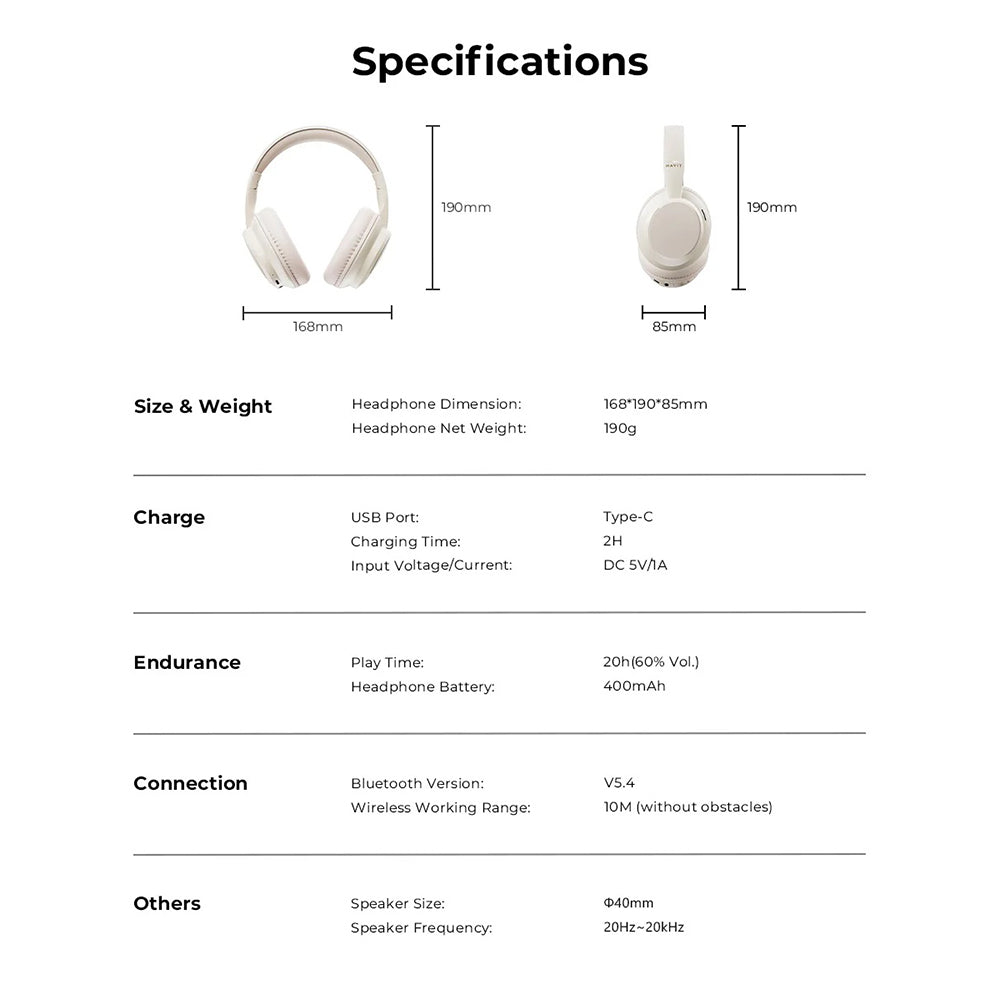 Handsfree Bluetooth HAVIT H619BT, A2DP, Bijeli