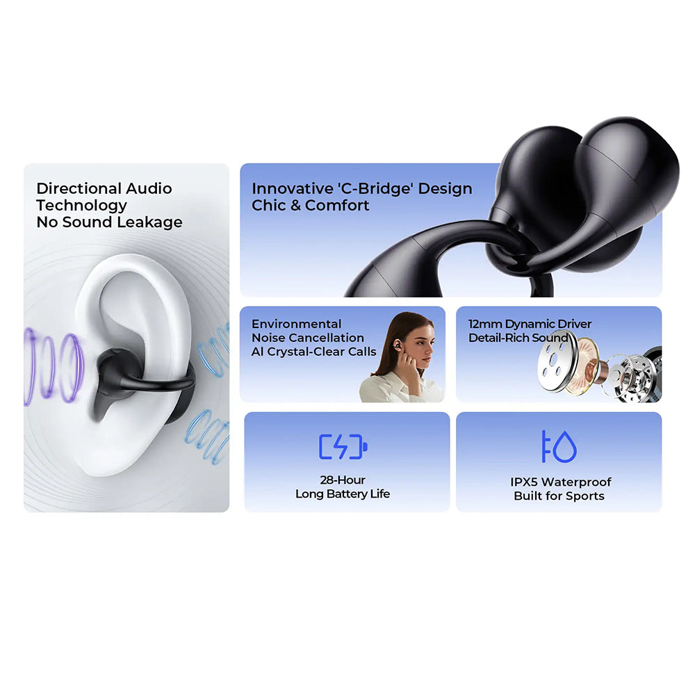 Handsfree Bluetooth HAVIT OWS916 Lite, TWS, Crni