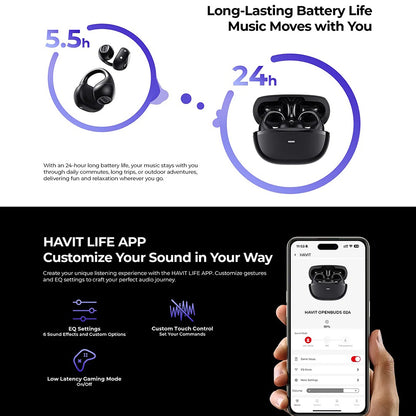 Handsfree Bluetooth HAVIT OWS916, TWS, Crni