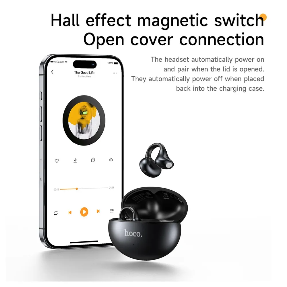 Handsfree Bluetooth HOCO EA8, TWS, Crni