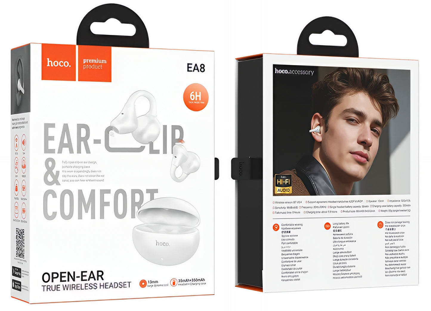 Handsfree Bluetooth HOCO EA8, TWS, Bijela