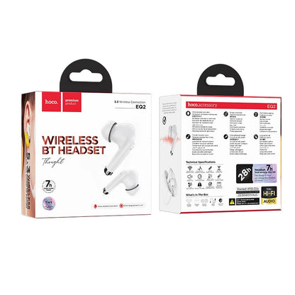 Handsfree Bluetooth HOCO EQ2, TWS, Bijeli