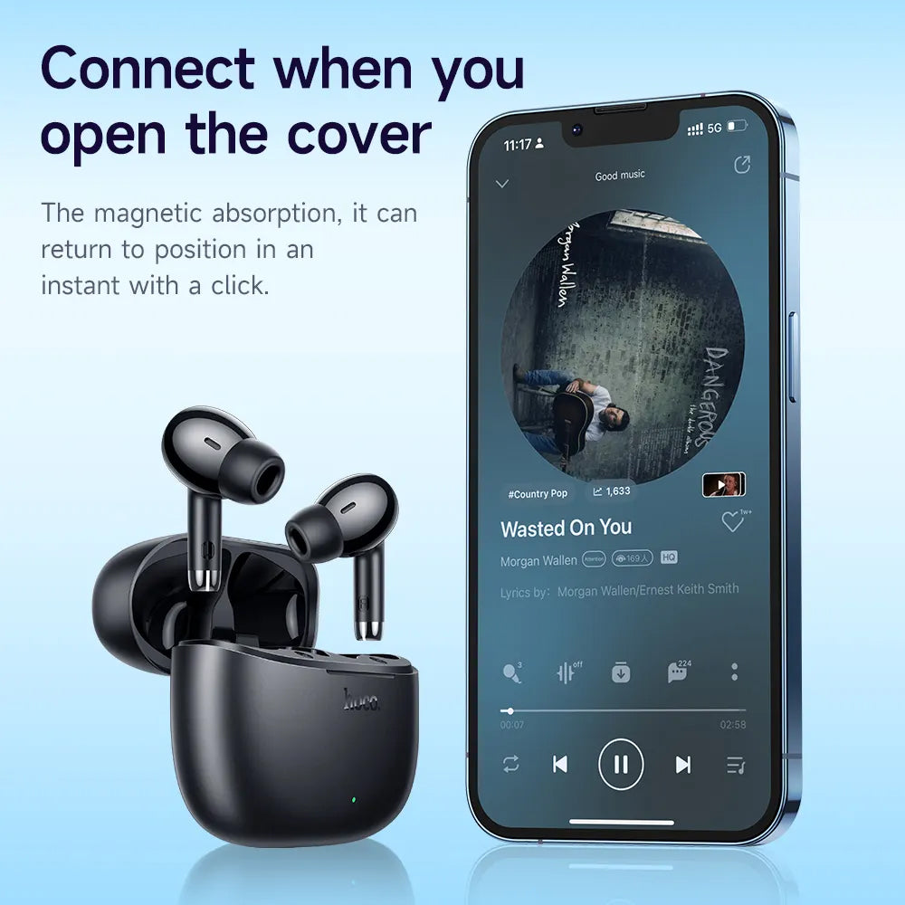 Handsfree Bluetooth HOCO EQ2, TWS, Crna