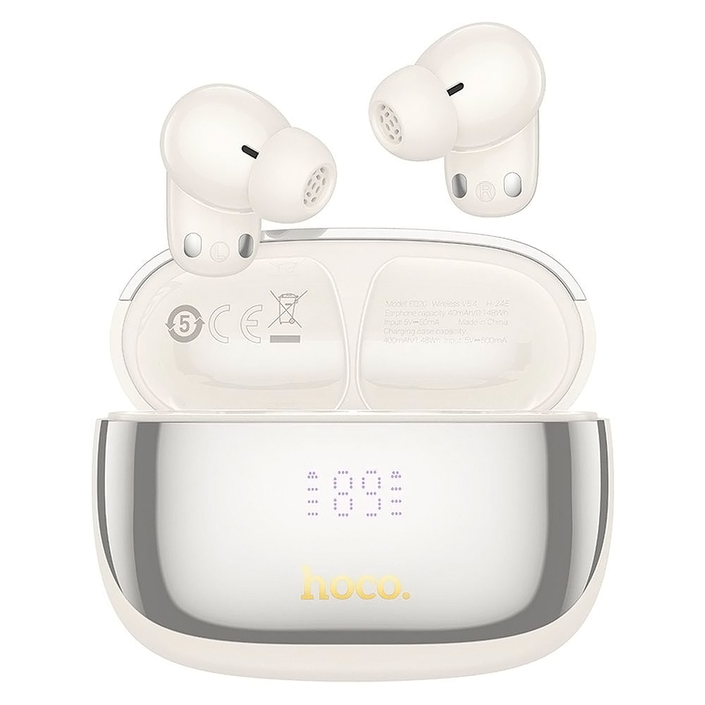 Handsfree Bluetooth HOCO EQ20, TWS, ANC, MultiPoint, Bijela