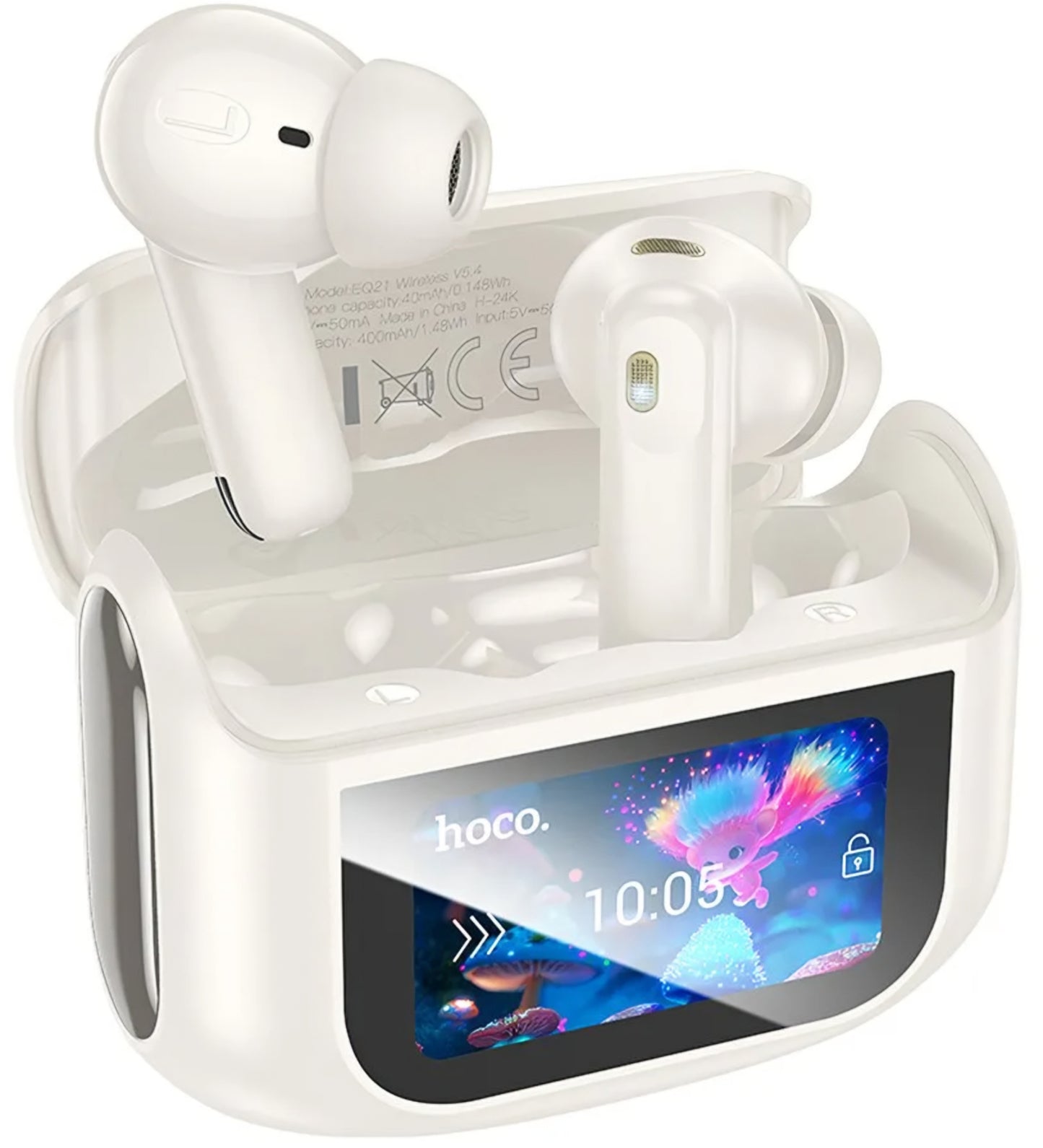 Handsfree Bluetooth HOCO EQ21, TWS, ANC, Bijeli