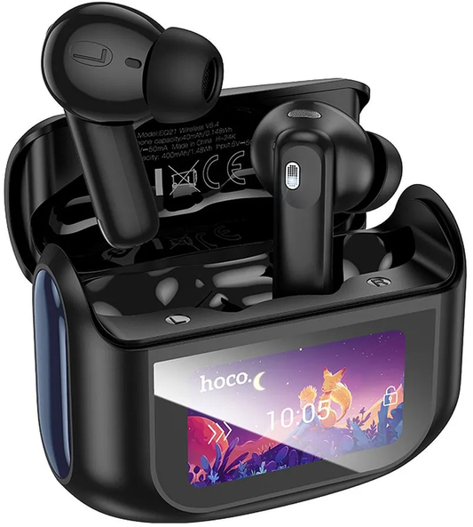 Handsfree Bluetooth HOCO EQ21, TWS, ANC, Crni
