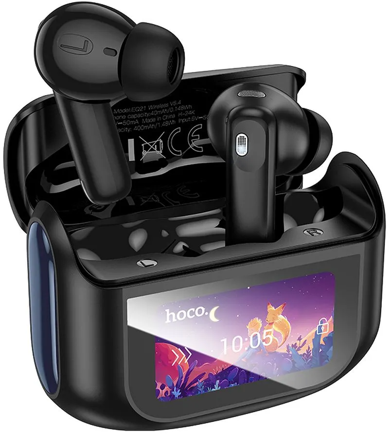Handsfree Bluetooth HOCO EQ21, TWS, ANC, Crni