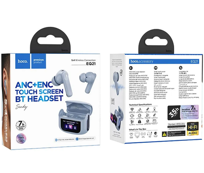 Handsfree Bluetooth HOCO EQ21, TWS, ANC, Plava
