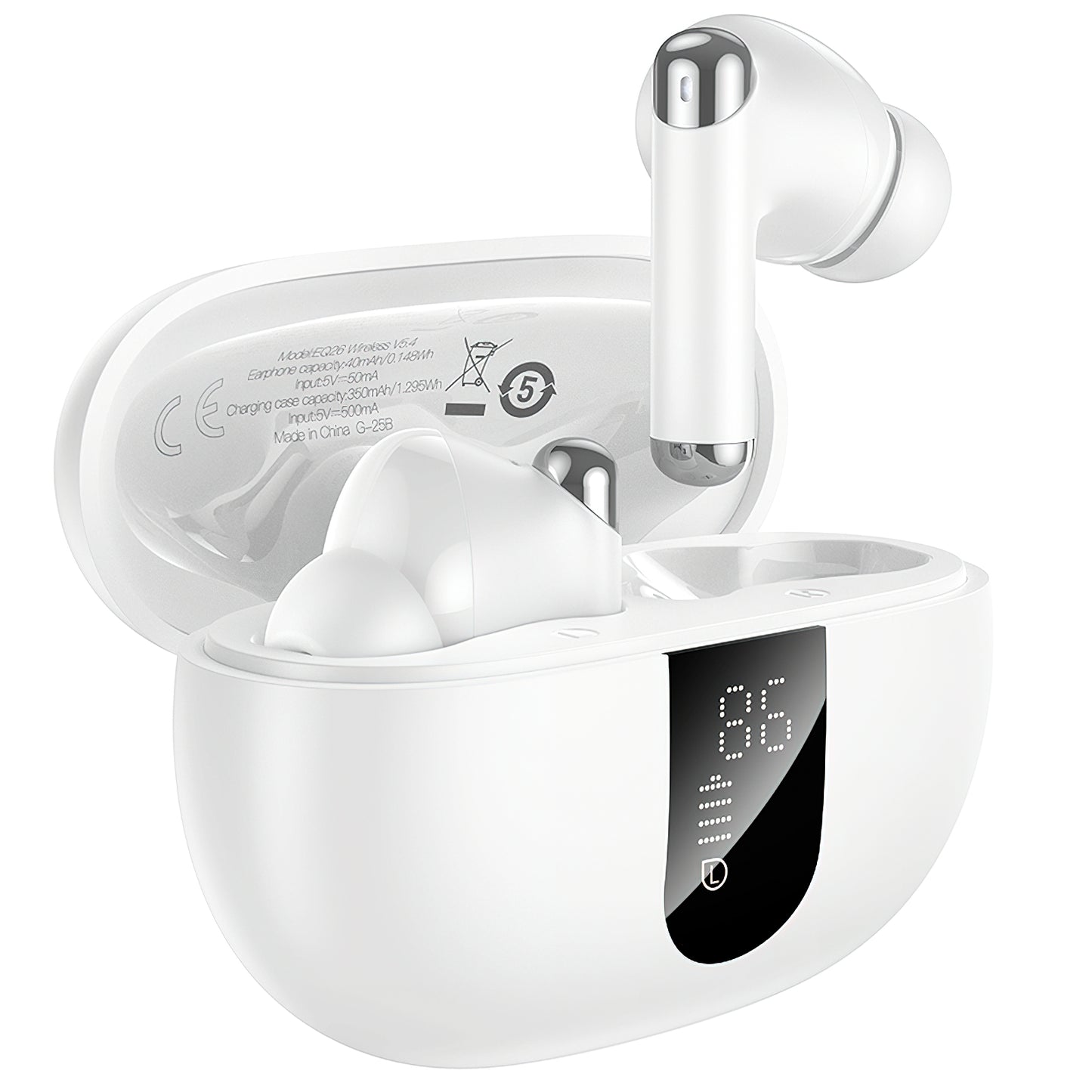 Handsfree Bluetooth HOCO EQ26, TWS, ANC, Bijeli