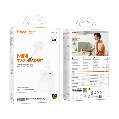 Handsfree Bluetooth HOCO EW205, TWS, Bijela