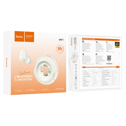 Handsfree Bluetooth HOCO EW71 Mini Donut, TWS, Bijeli