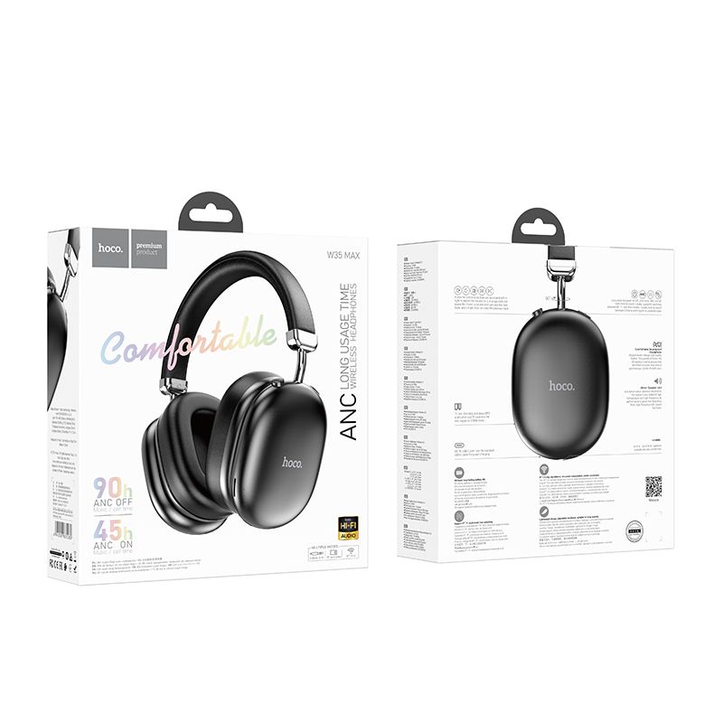 Handsfree Bluetooth HOCO W35 Max, A2DP, ANC, Crni