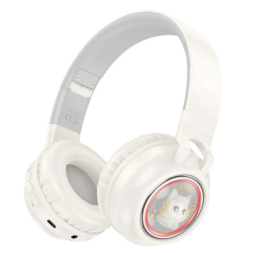 Handsfree Bluetooth HOCO W50 Kids Cute Cat, A2DP, Bijela