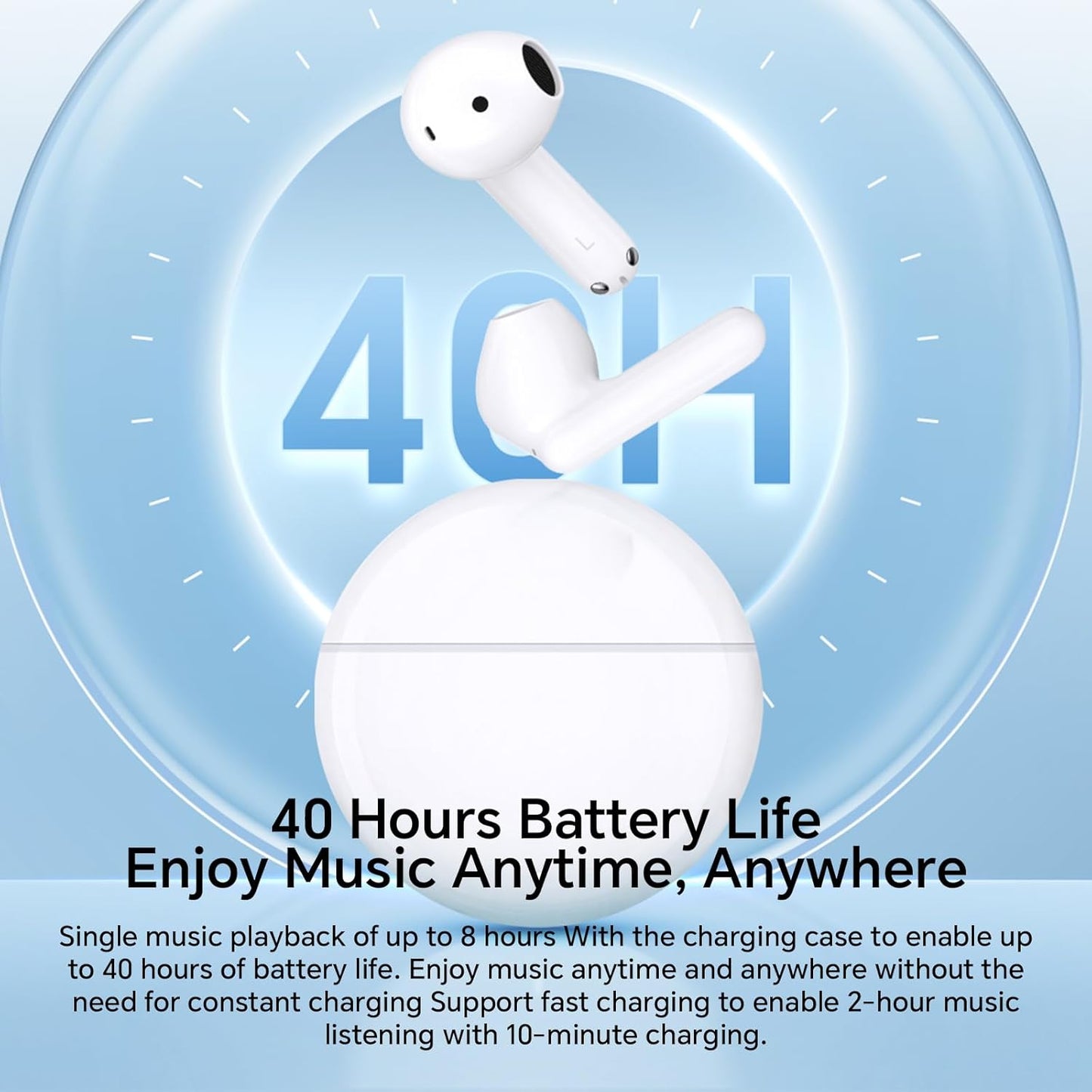 Handsfree Bluetooth Honor Choice X7e, TWS, ANC, Bijeli 5504ABHF