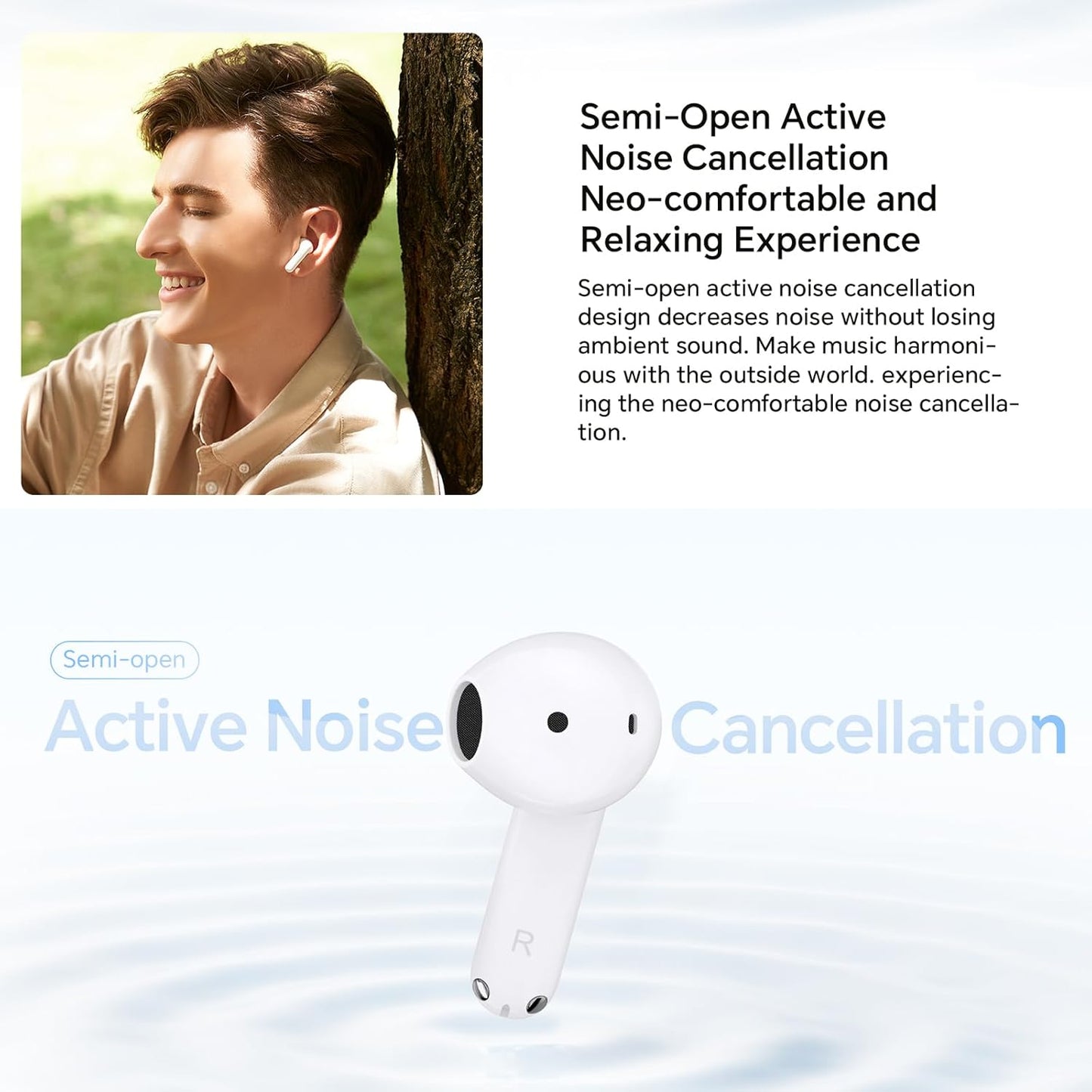 Handsfree Bluetooth Honor Choice X7e, TWS, ANC, Bijeli 5504ABHF