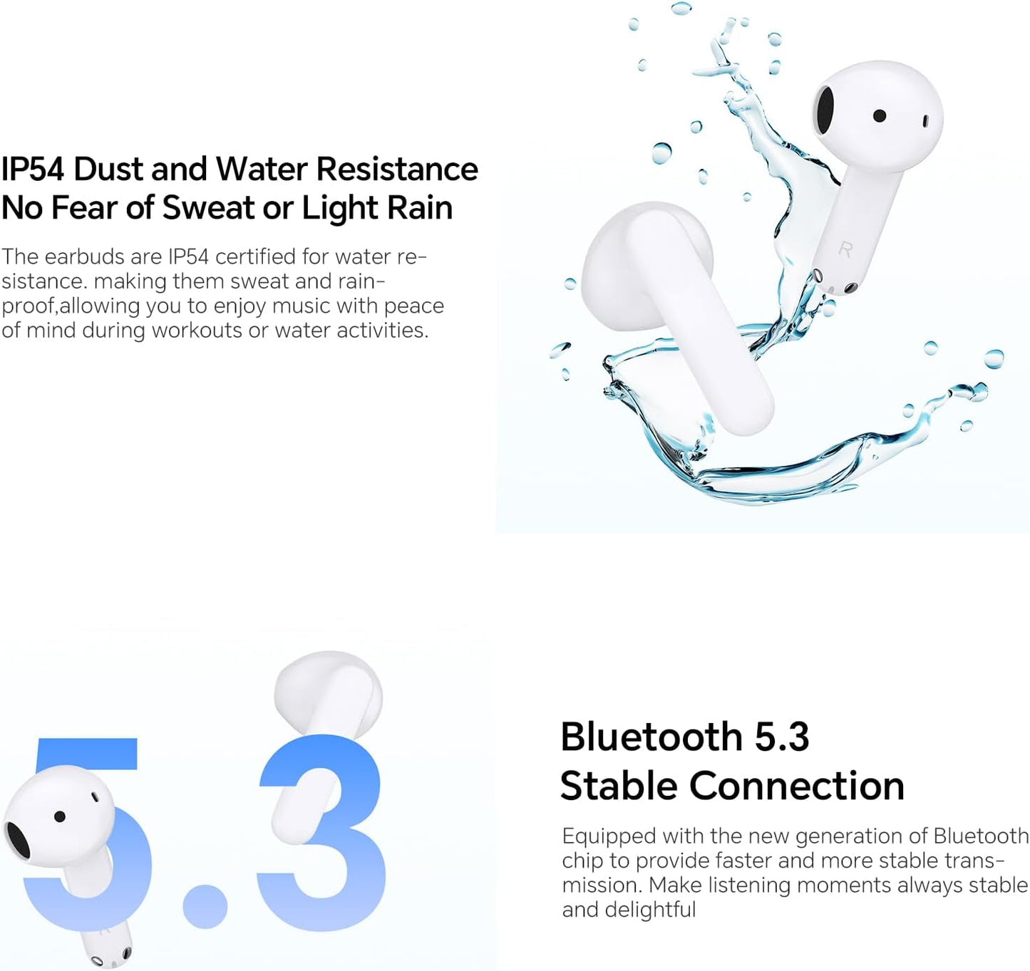 Handsfree Bluetooth Honor Choice X7e, TWS, ANC, Bijeli 5504ABHF