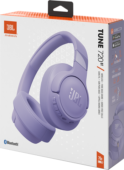 Handsfree Bluetooth JBL Tune 720BT, MultiPoint, A2DP, Ljubičasta JBLT720BTPUR