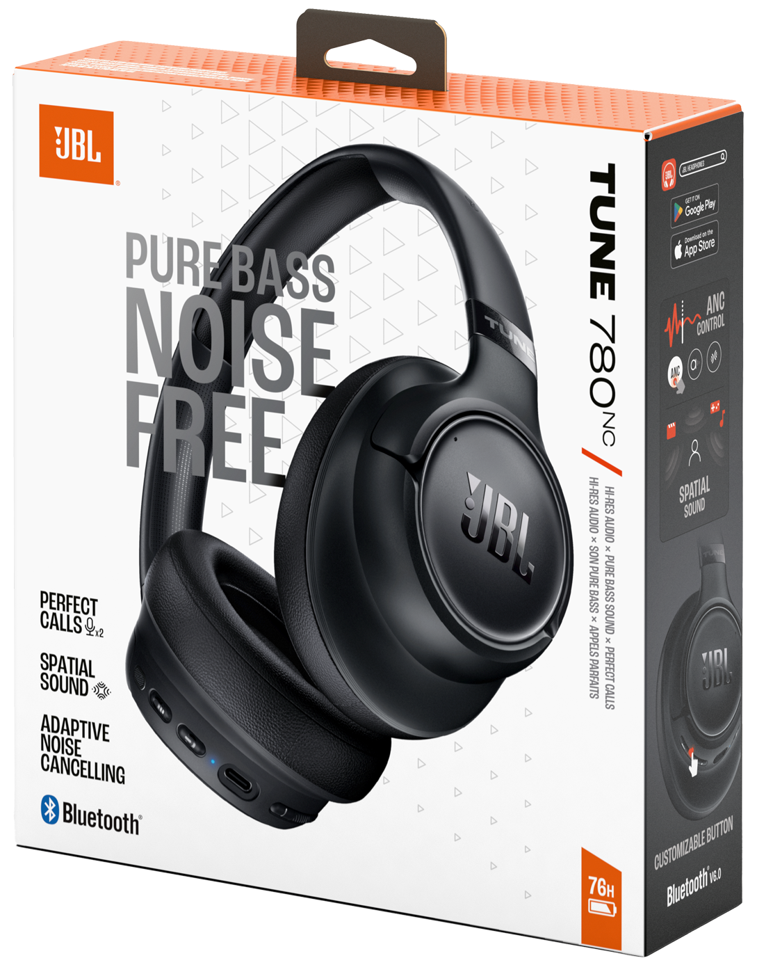 Handsfree Bluetooth JBL Tune 780NC, MultiPoint, A2DP, ANC, Crna JBLT780NCBLK