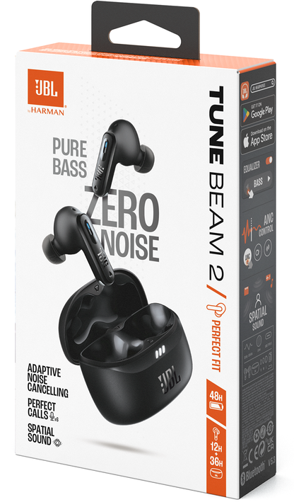 Handsfree Bluetooth JBL Tune Beam 2, TWS, ANC, MultiPoint, Crni JBLTBEAM2BLK