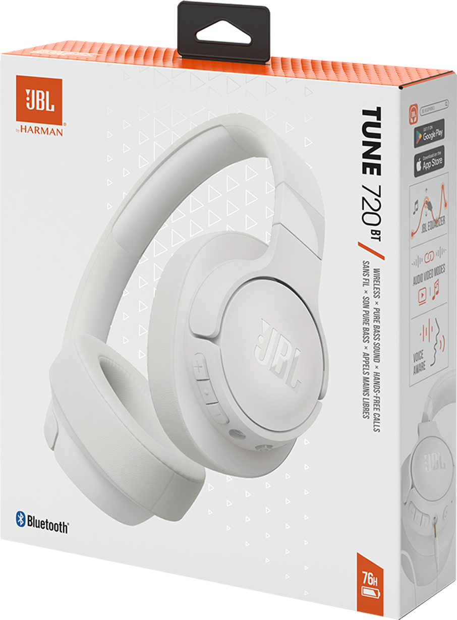 Handsfree Bluetooth JBL Tune 720BT, MultiPoint, A2DP, Bijela, Obnovljeno JBLT720BTWHT