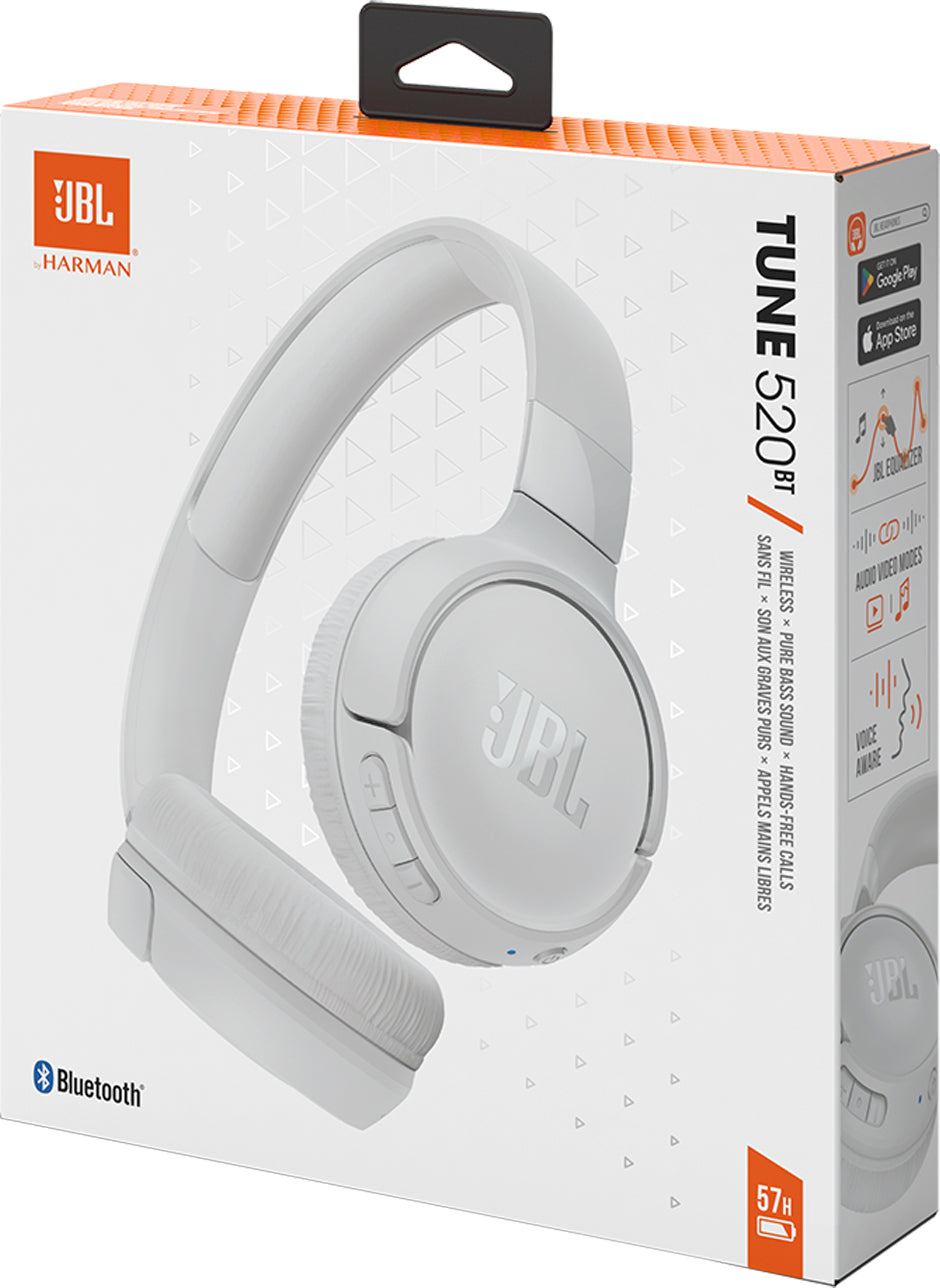 Handsfree Bluetooth JBL Tune 520BT, MultiPoint, A2DP, Bijeli JBLT520BTWHT