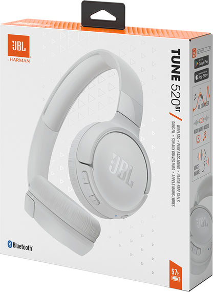 Handsfree Bluetooth JBL Tune 520BT, MultiPoint, A2DP, Bijeli JBLT520BTWHT