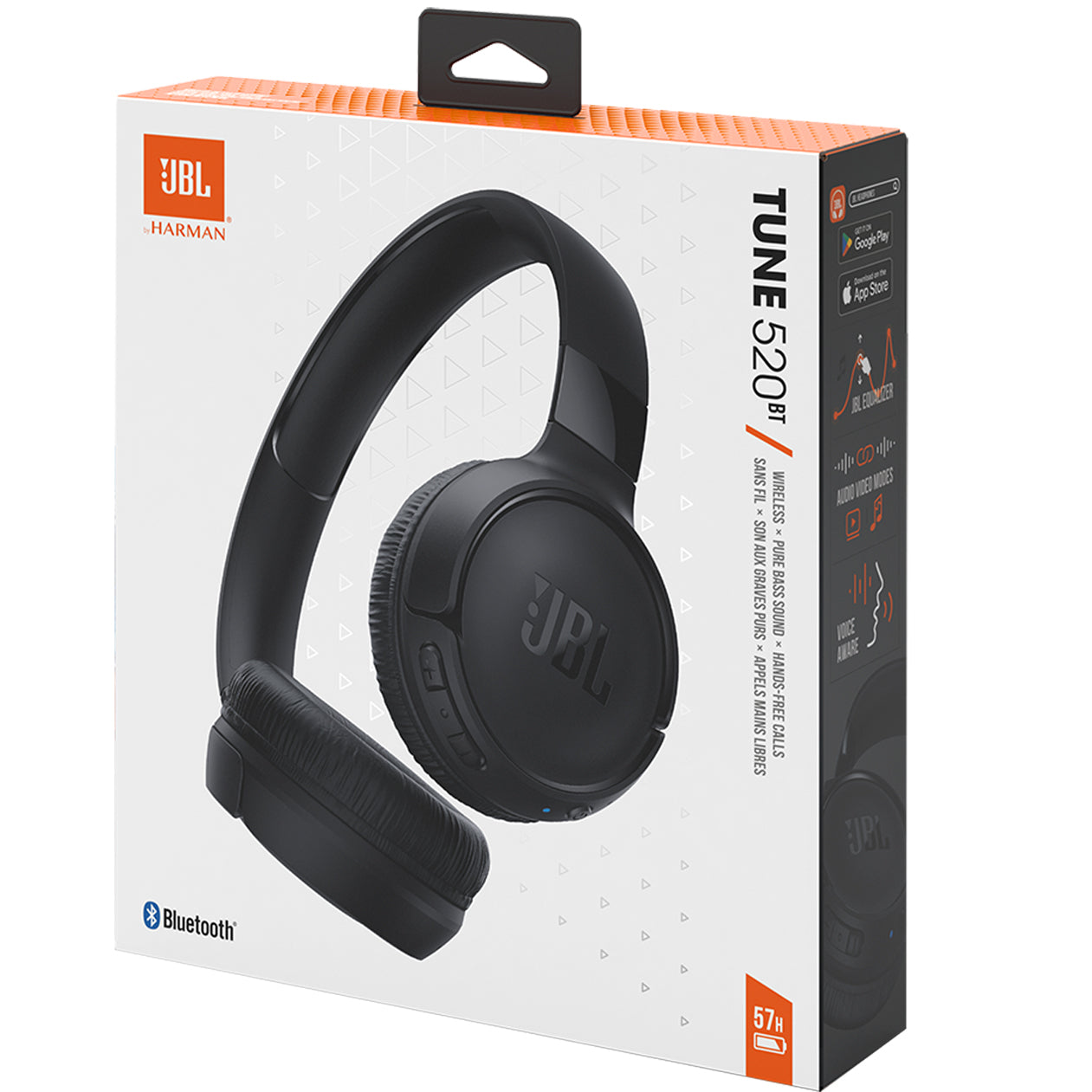 Handsfree Bluetooth JBL Tune 520BT, MultiPoint, Crna, Obnovljeno